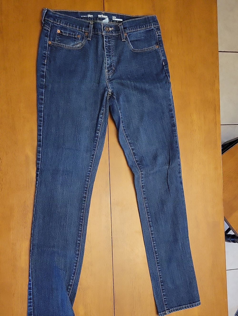 Urban Pipeline 34X34 Slim Utimate Flex Denim Men's Dark Blue Slim Denim Jeans
